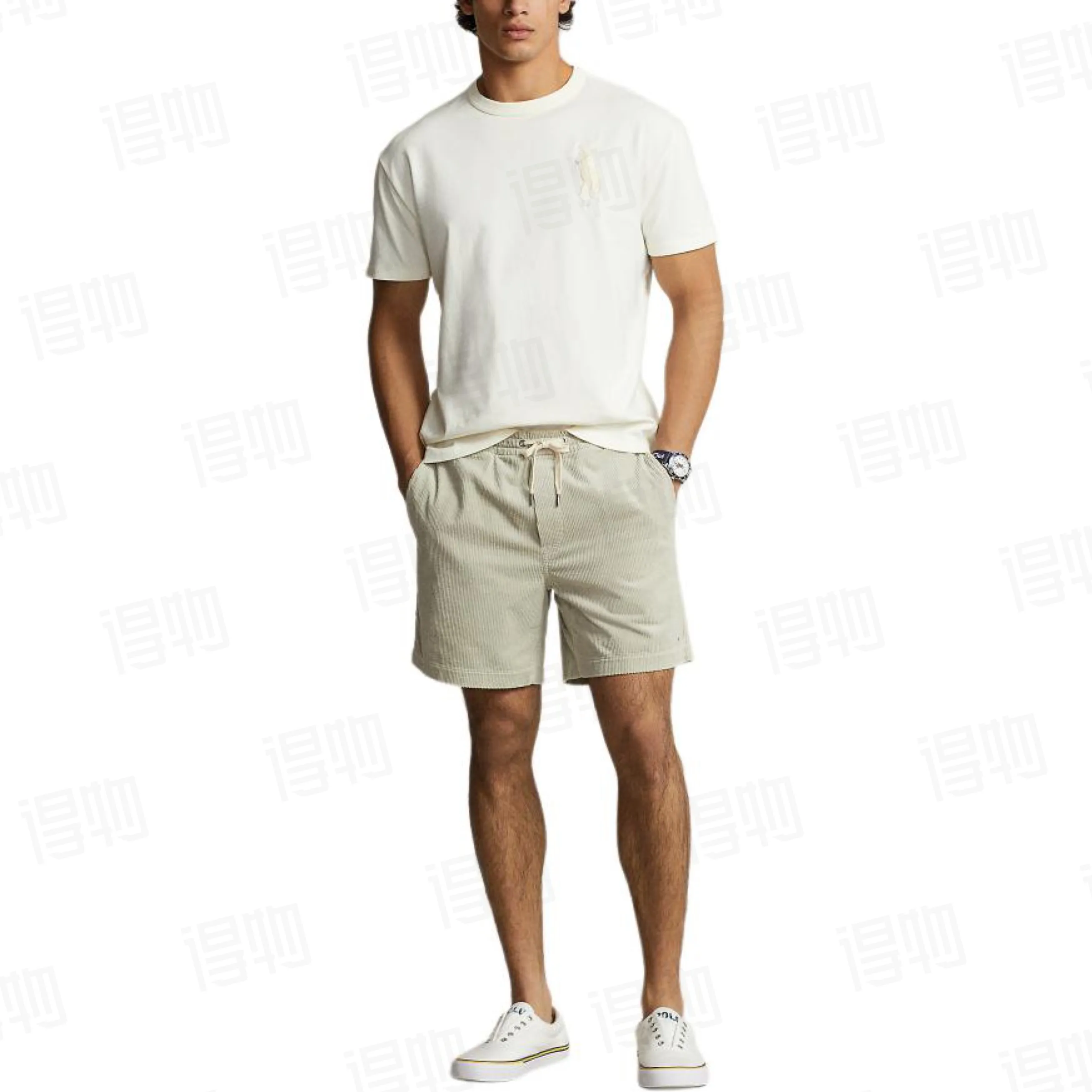 P130 Style No.: RL010】Ralph Lauren/Ralph Lauren 25ss simultaneously launches one-color horse embroidery round neck short sleeves